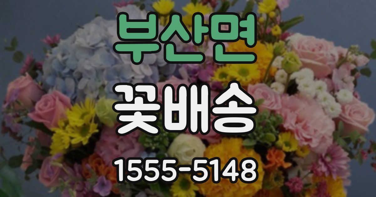 부산면 꽃배송