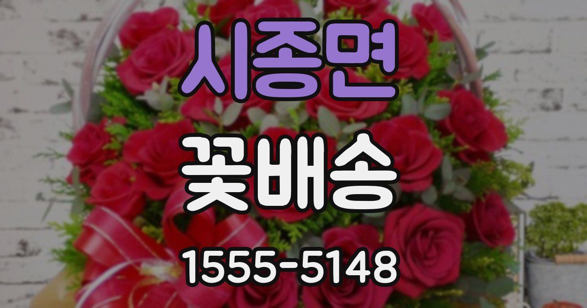 시종면 꽃배송