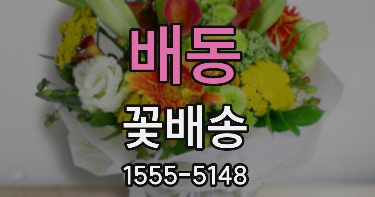 배동 꽃배송