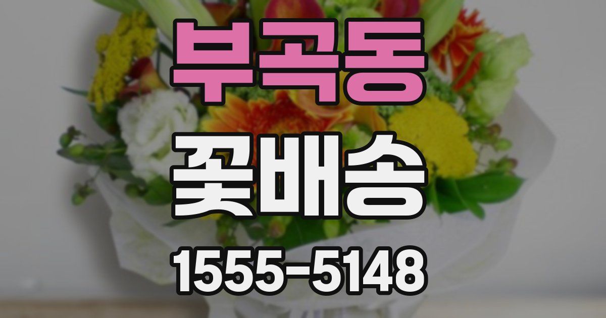 부곡동 꽃배송