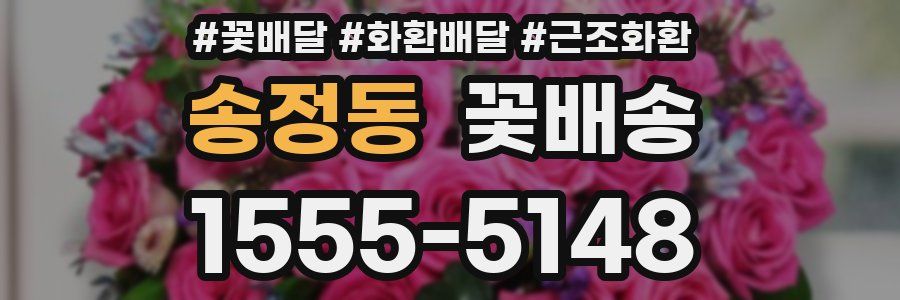 송정동 꽃배송