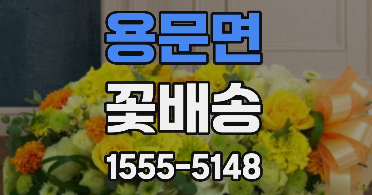 용문면 꽃배송