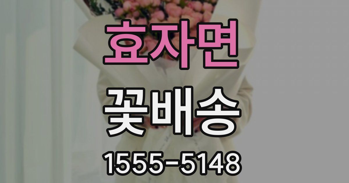 효자면 꽃배송