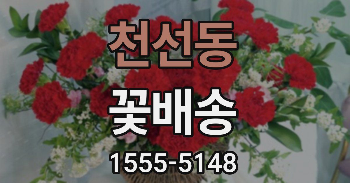 천선동 꽃배송