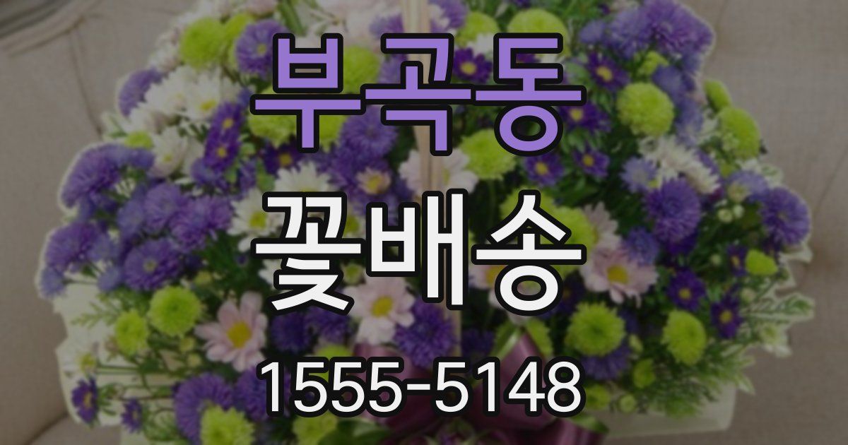 부곡동 꽃배송