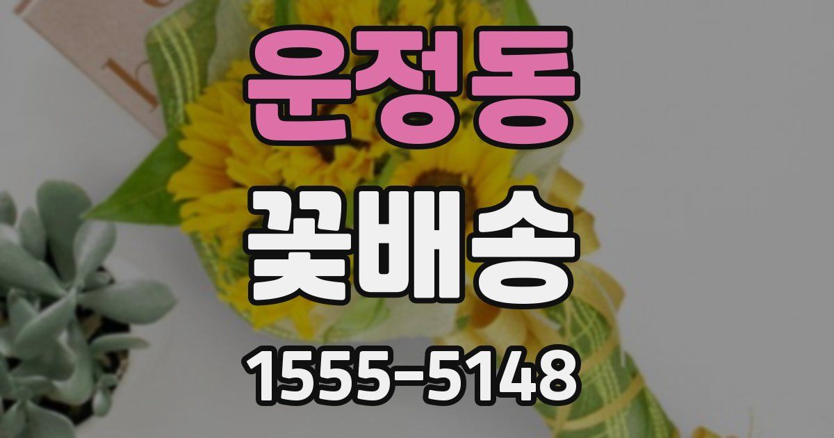 운정동 꽃배송