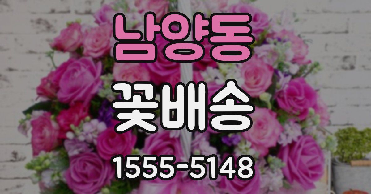 남양동 꽃배송