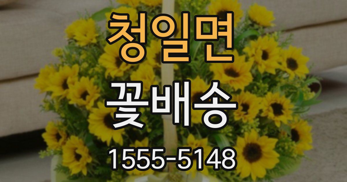 청일면 꽃배송