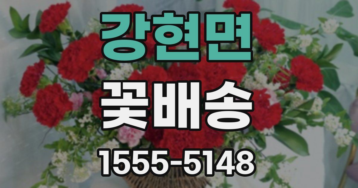 강현면 꽃배송