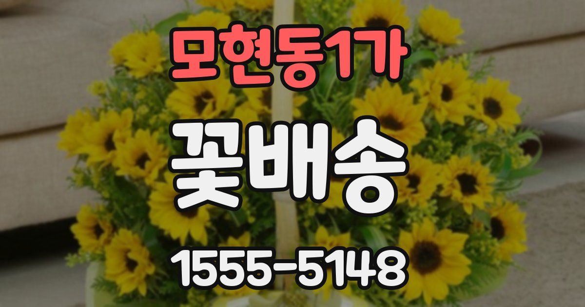 모현동1가 꽃배송
