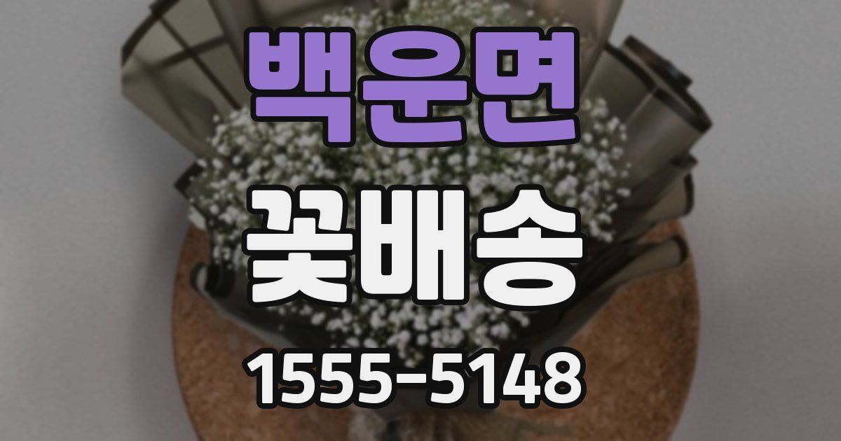 백운면 꽃배송