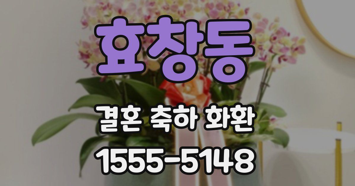 효창동 결혼 축하 화환