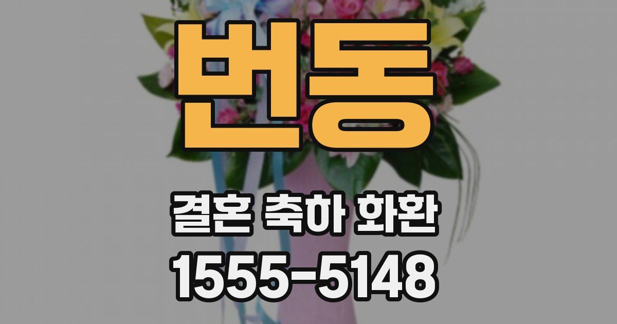 번동 결혼 축하 화환