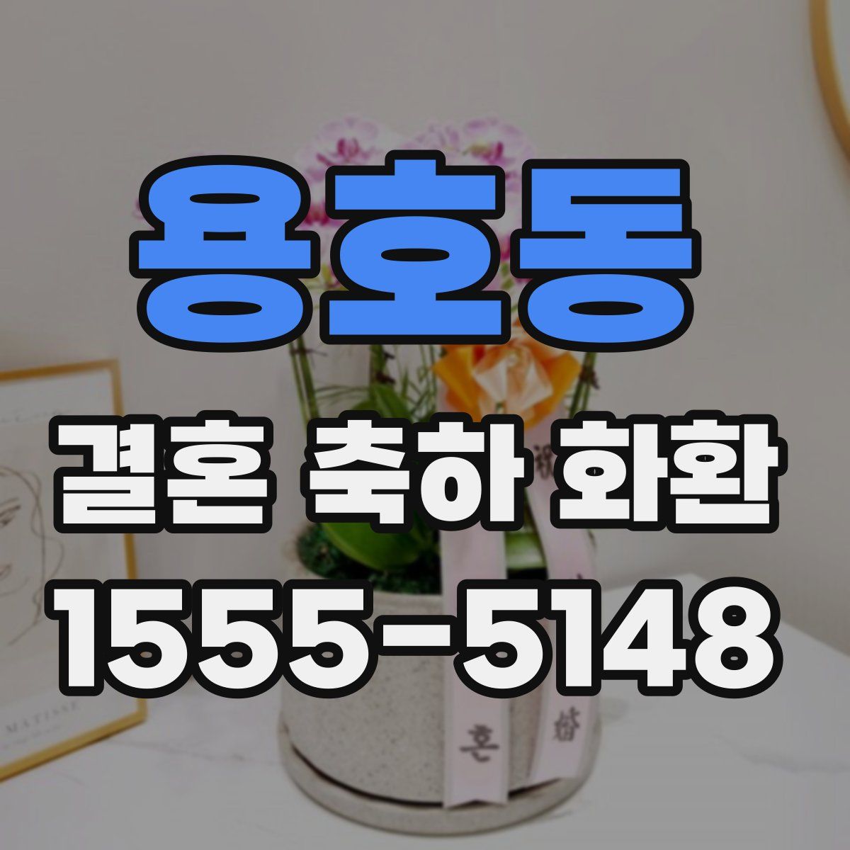 용호동 결혼 축하 화환