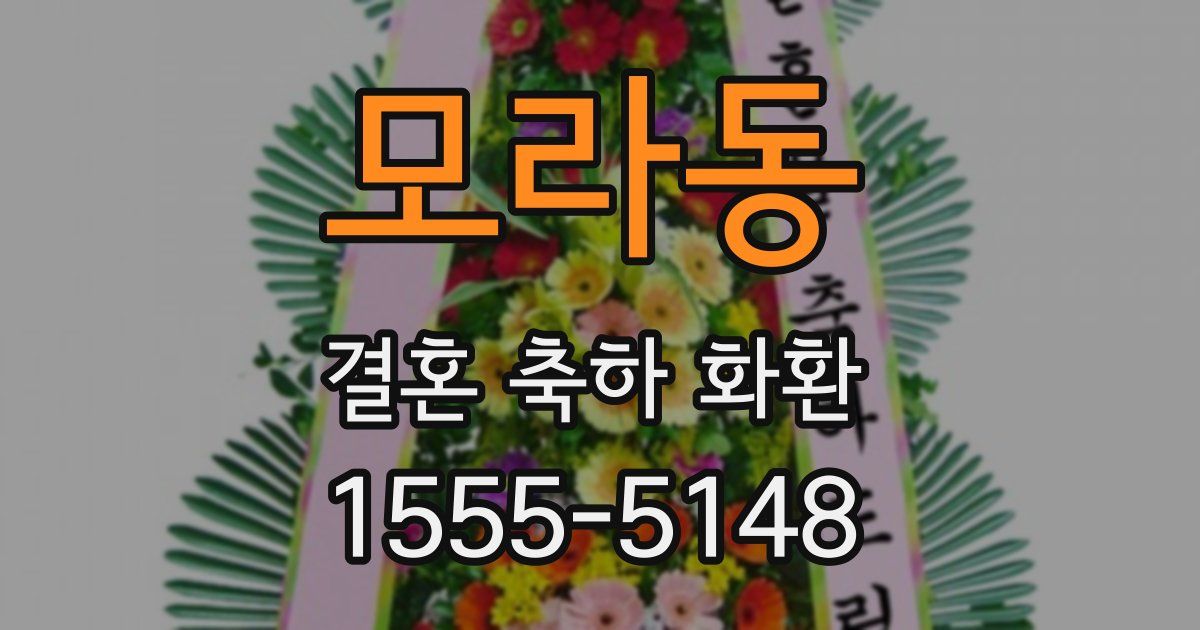 모라동 결혼 축하 화환