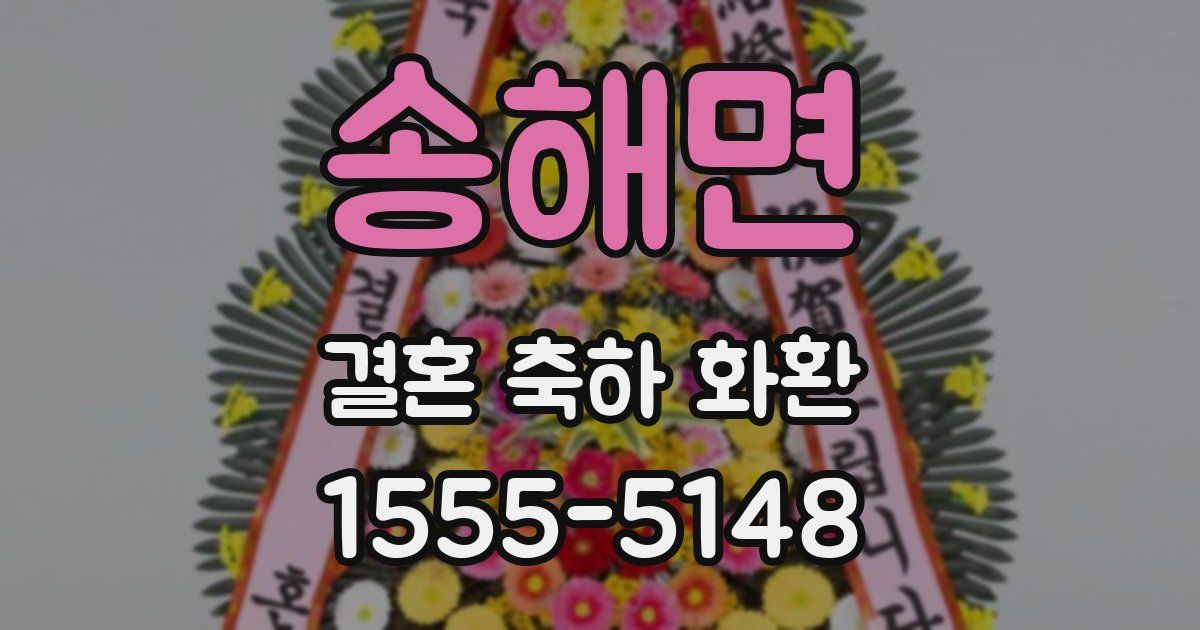 송해면 결혼 축하 화환