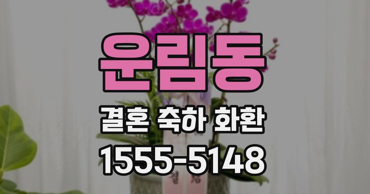 운림동 결혼 축하 화환