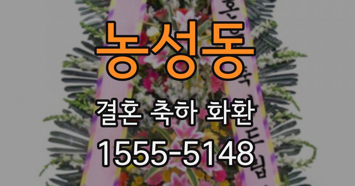 농성동 결혼 축하 화환
