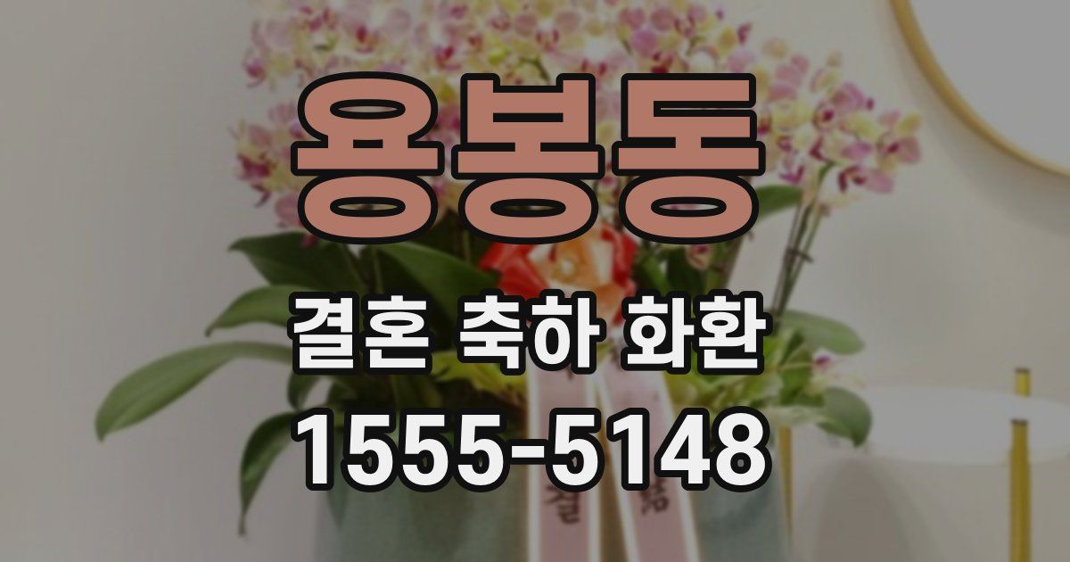 용봉동 결혼 축하 화환