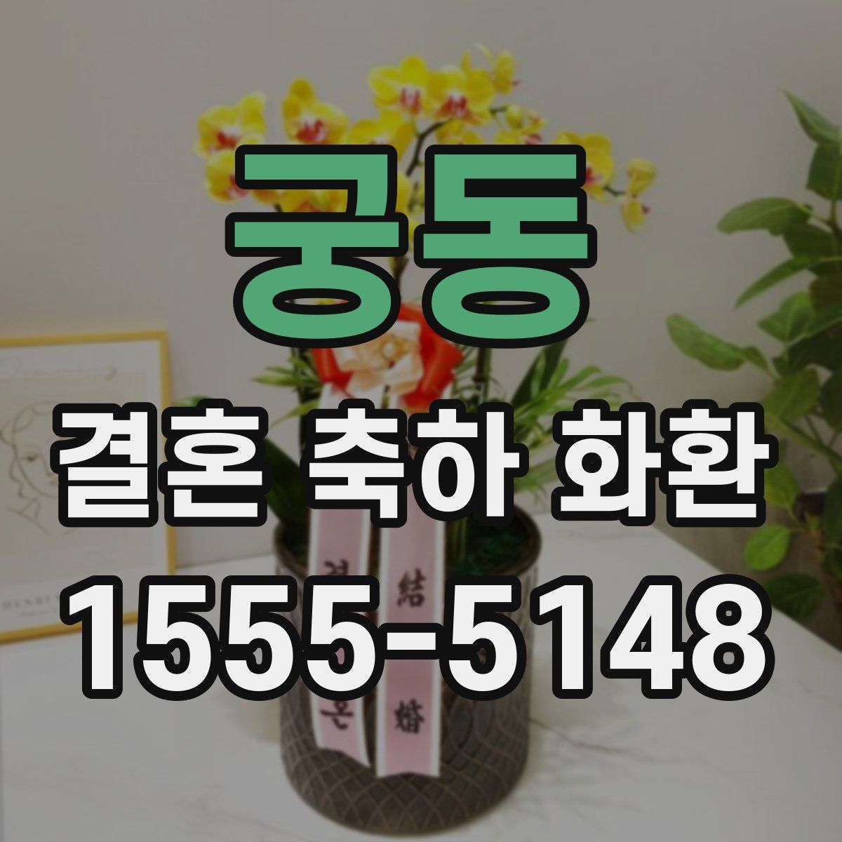 궁동 결혼 축하 화환