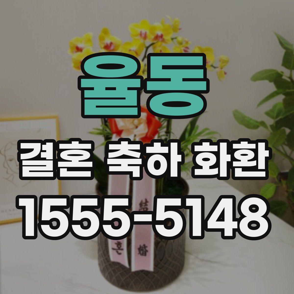 율동 결혼 축하 화환