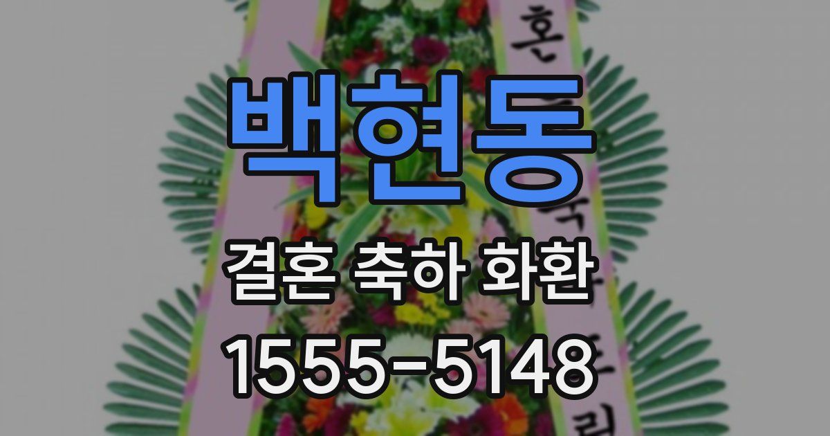 백현동 결혼 축하 화환