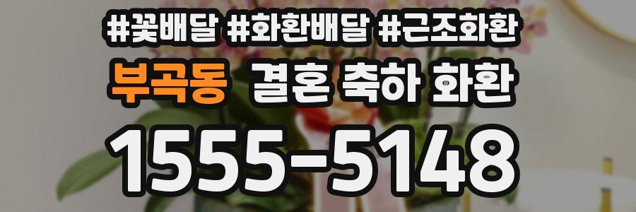 부곡동 결혼 축하 화환