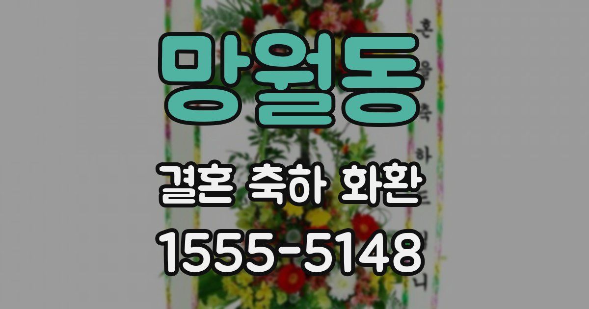 망월동 결혼 축하 화환