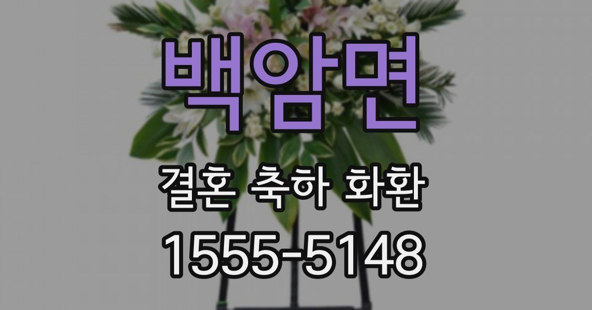 백암면 결혼 축하 화환