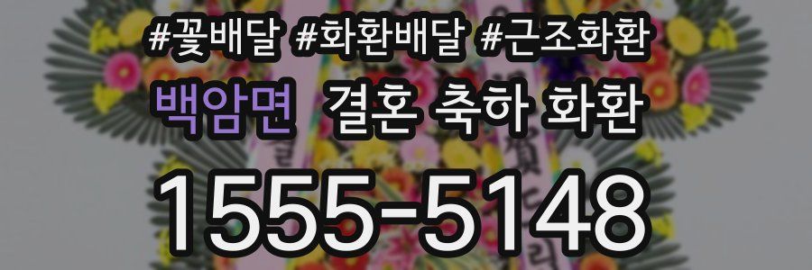 백암면 결혼 축하 화환