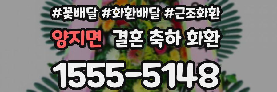 양지면 결혼 축하 화환
