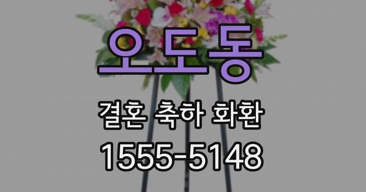 오도동 결혼 축하 화환