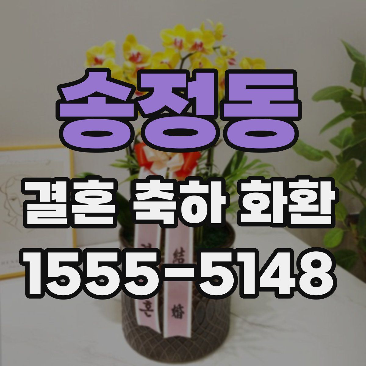 송정동 결혼 축하 화환