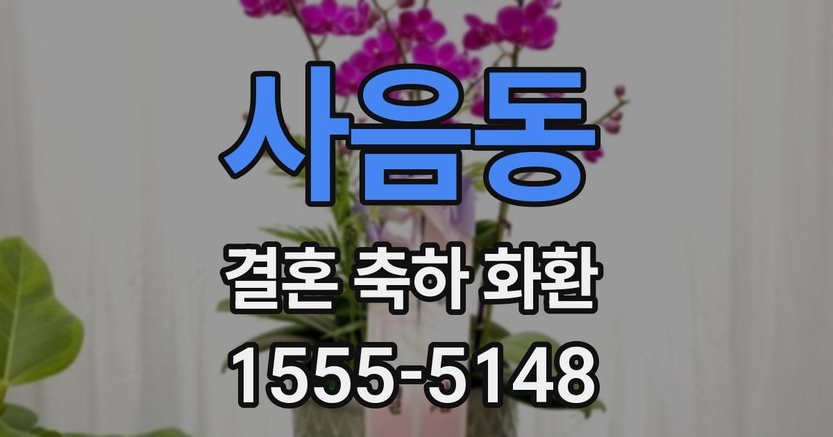 사음동 결혼 축하 화환
