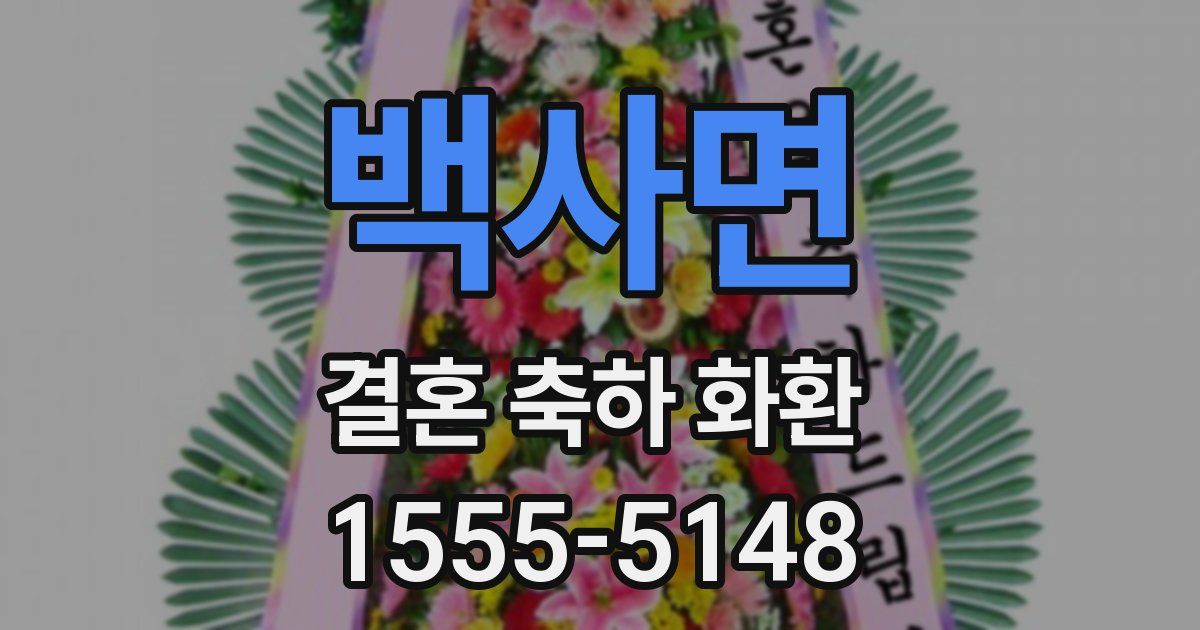 백사면 결혼 축하 화환