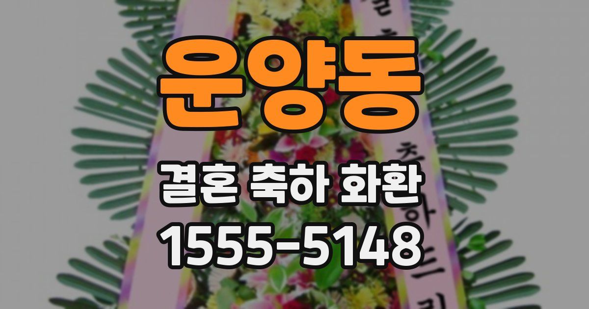 운양동 결혼 축하 화환