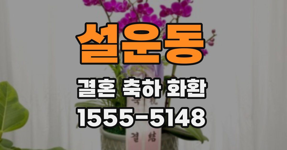 설운동 결혼 축하 화환