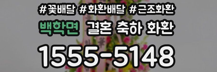 백학면 결혼 축하 화환