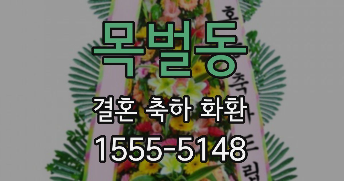 목벌동 결혼 축하 화환