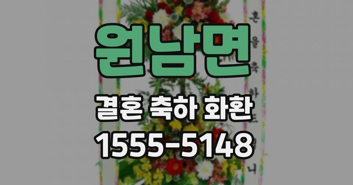 원남면 결혼 축하 화환