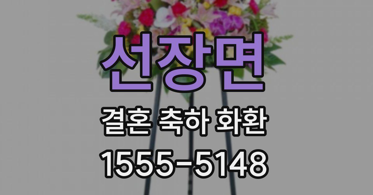 선장면 결혼 축하 화환