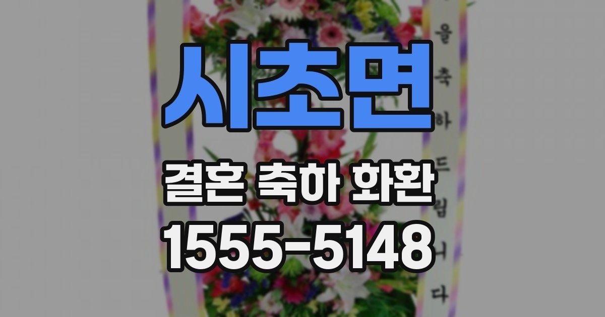 시초면 결혼 축하 화환