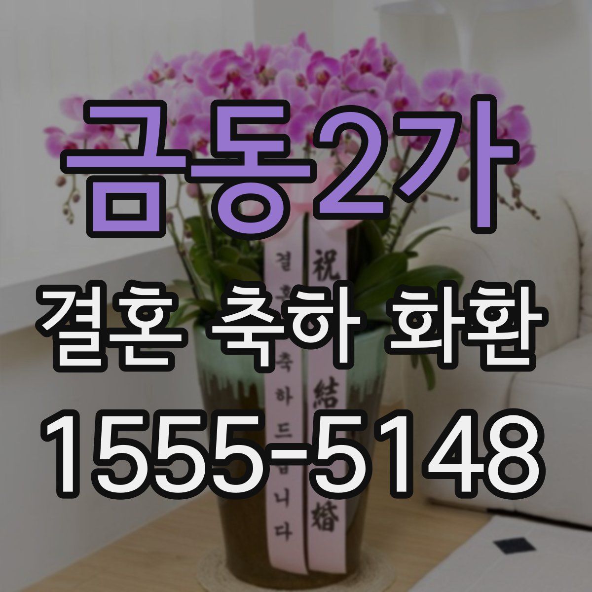 금동2가 결혼 축하 화환