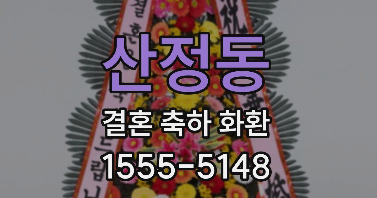 산정동 결혼 축하 화환