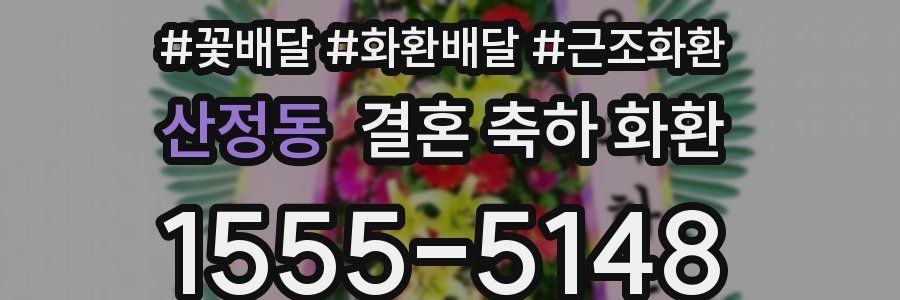 산정동 결혼 축하 화환