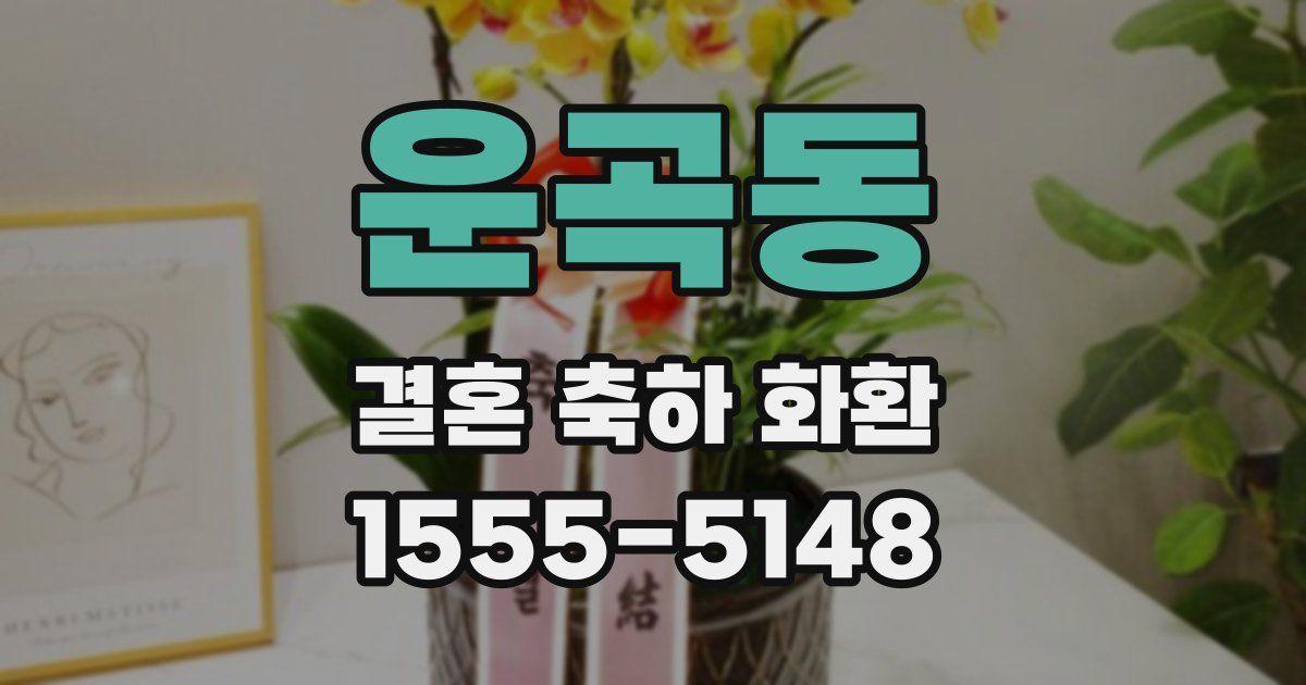 운곡동 결혼 축하 화환