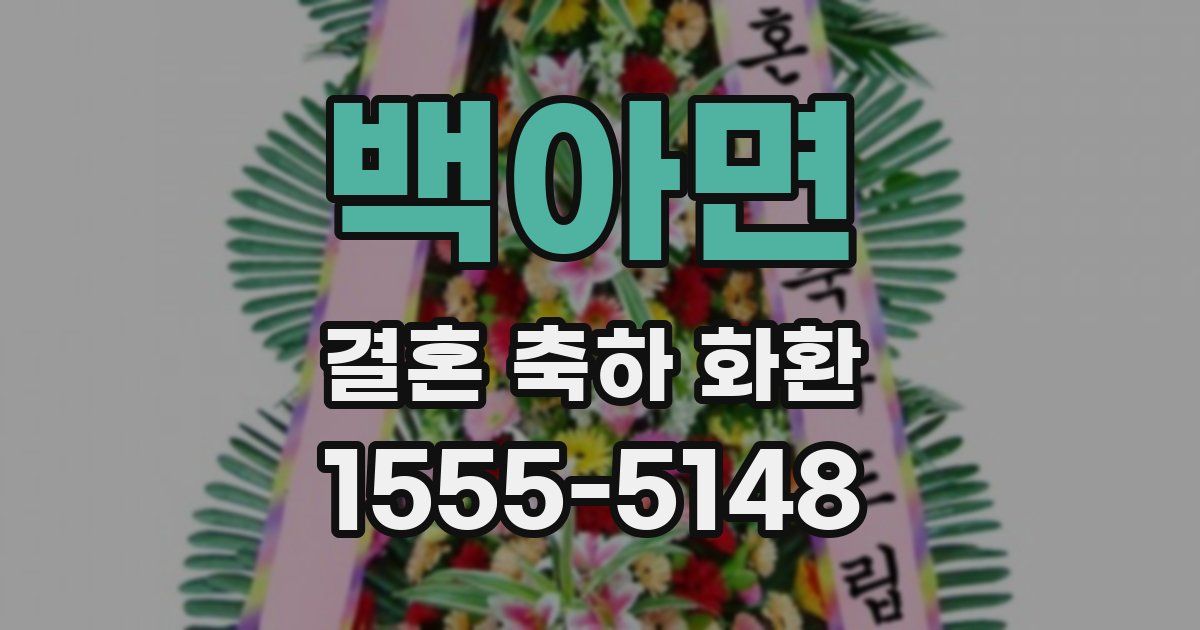 백아면 결혼 축하 화환