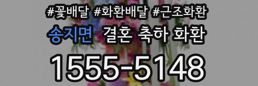 송지면 결혼 축하 화환