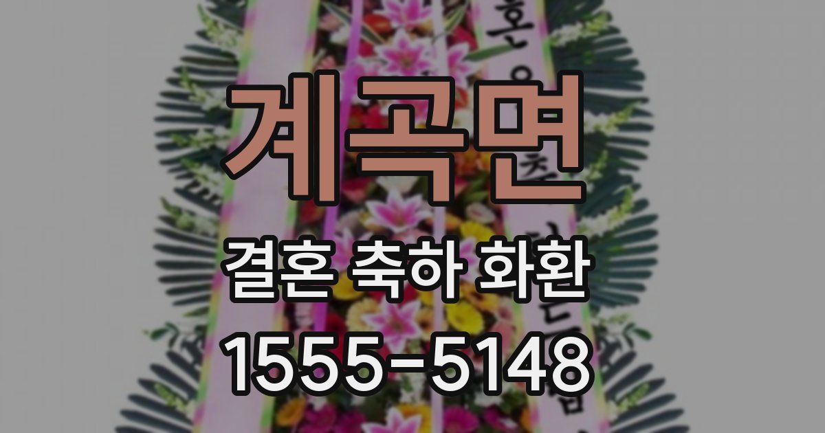 계곡면 결혼 축하 화환