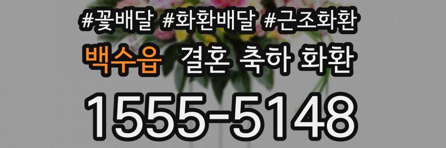 백수읍 결혼 축하 화환